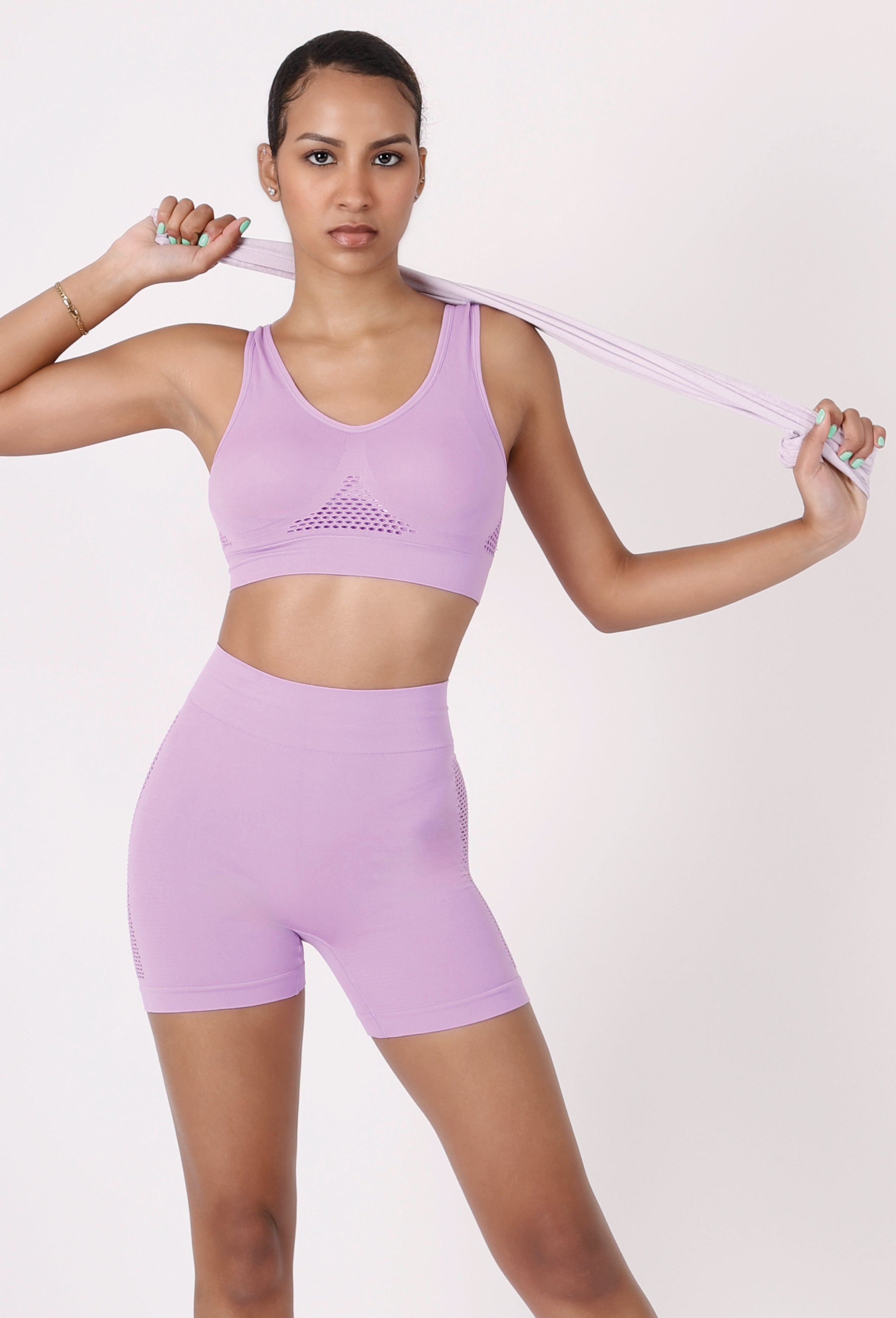 BRA TOP & BIKER SHORTS SET