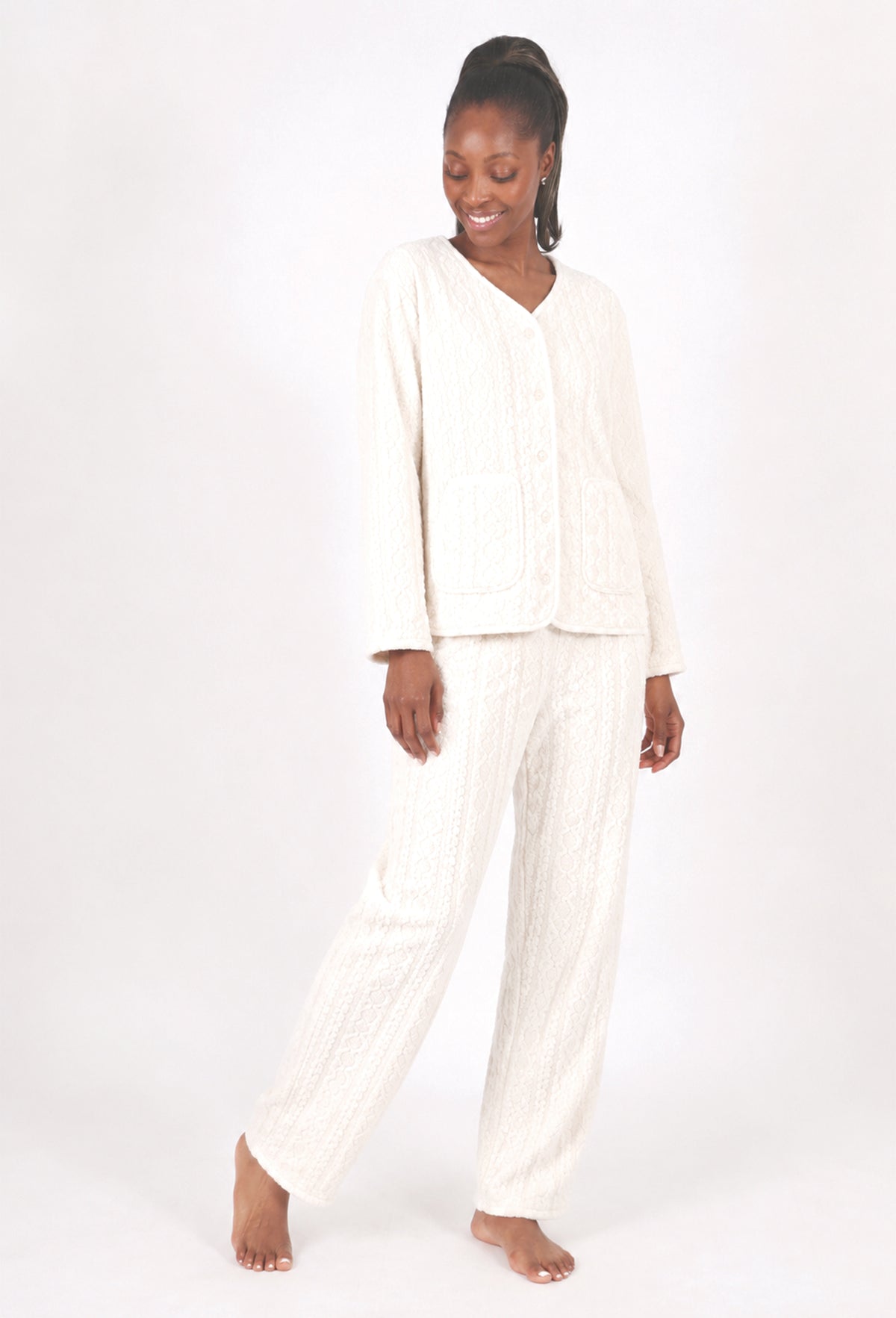 COZY TEXTURED PAJAMA SET