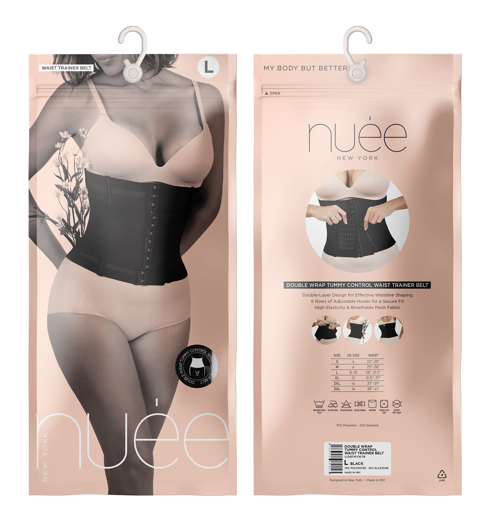 DOUBLE WRAP TUMMY CONTROL WAIST TRAINER BELT