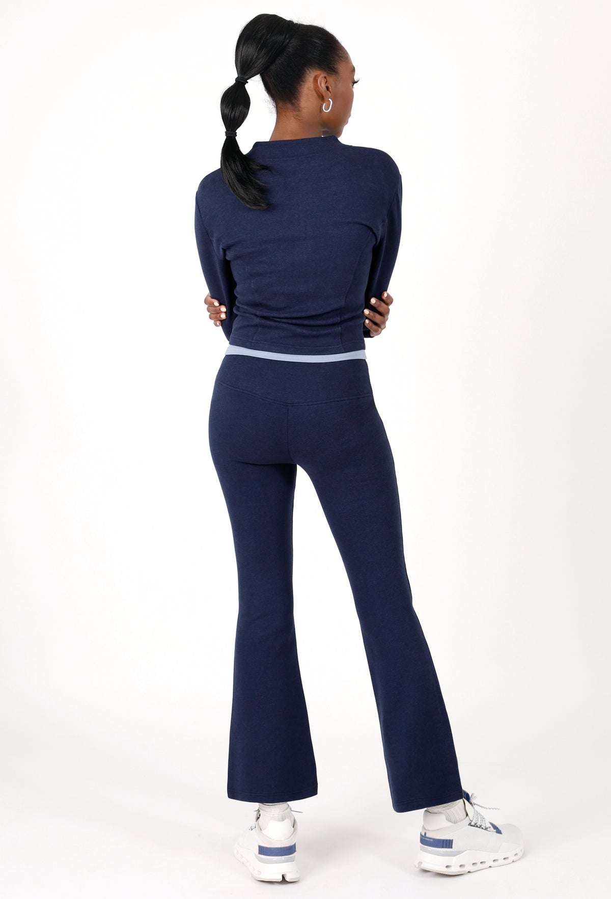 FLEECE ZIP-UP JACKET & FLARE PANTS SET