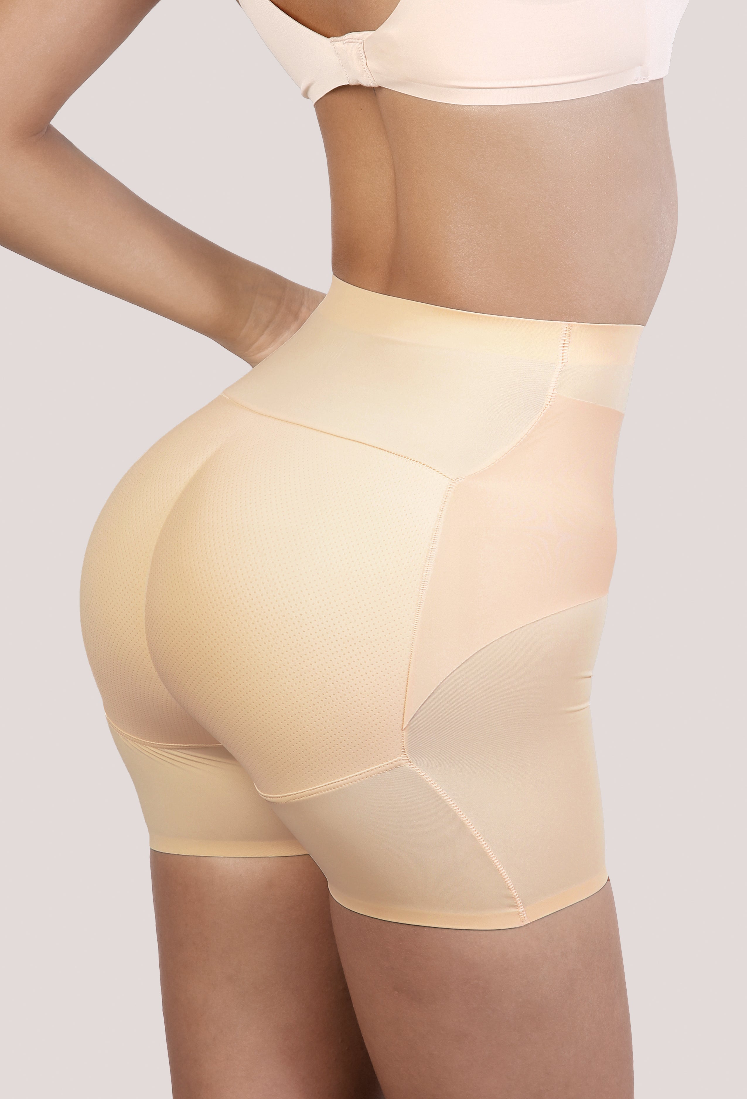 SEAMLESS HIGH-RISE DOUBLE TUMMY CONTROL BUTT LIFTER SHORT