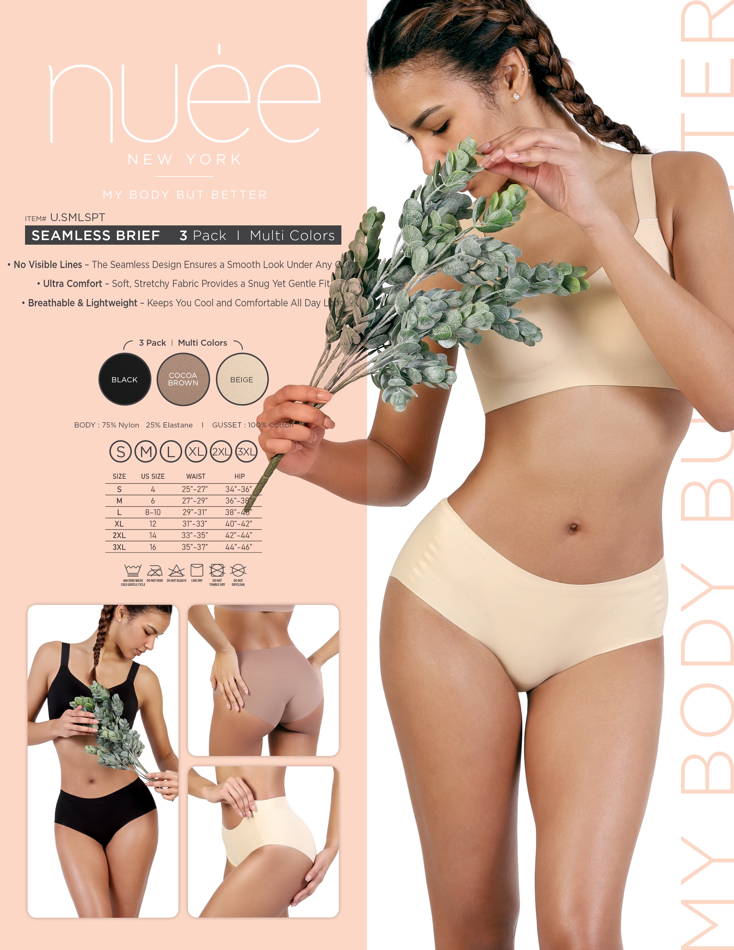 SEAMLESS BRIEF - 3 Pack I Multi Colors