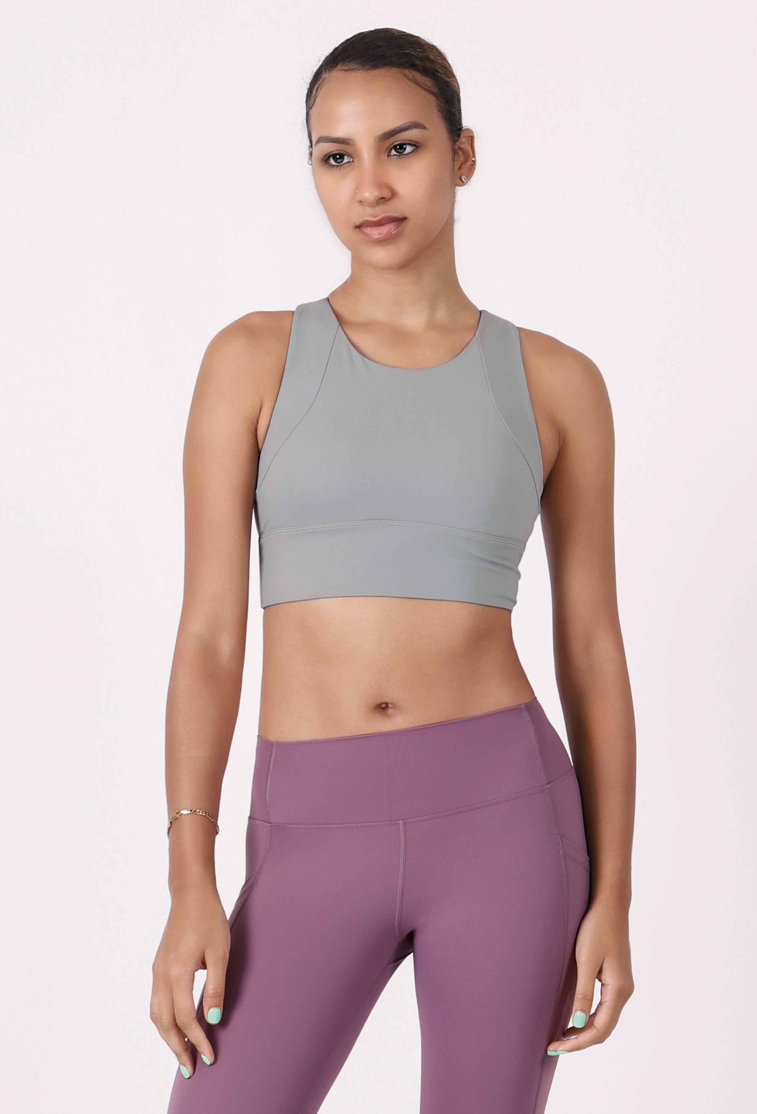 RACERBACK CROPPED SPORTS BRA TOP