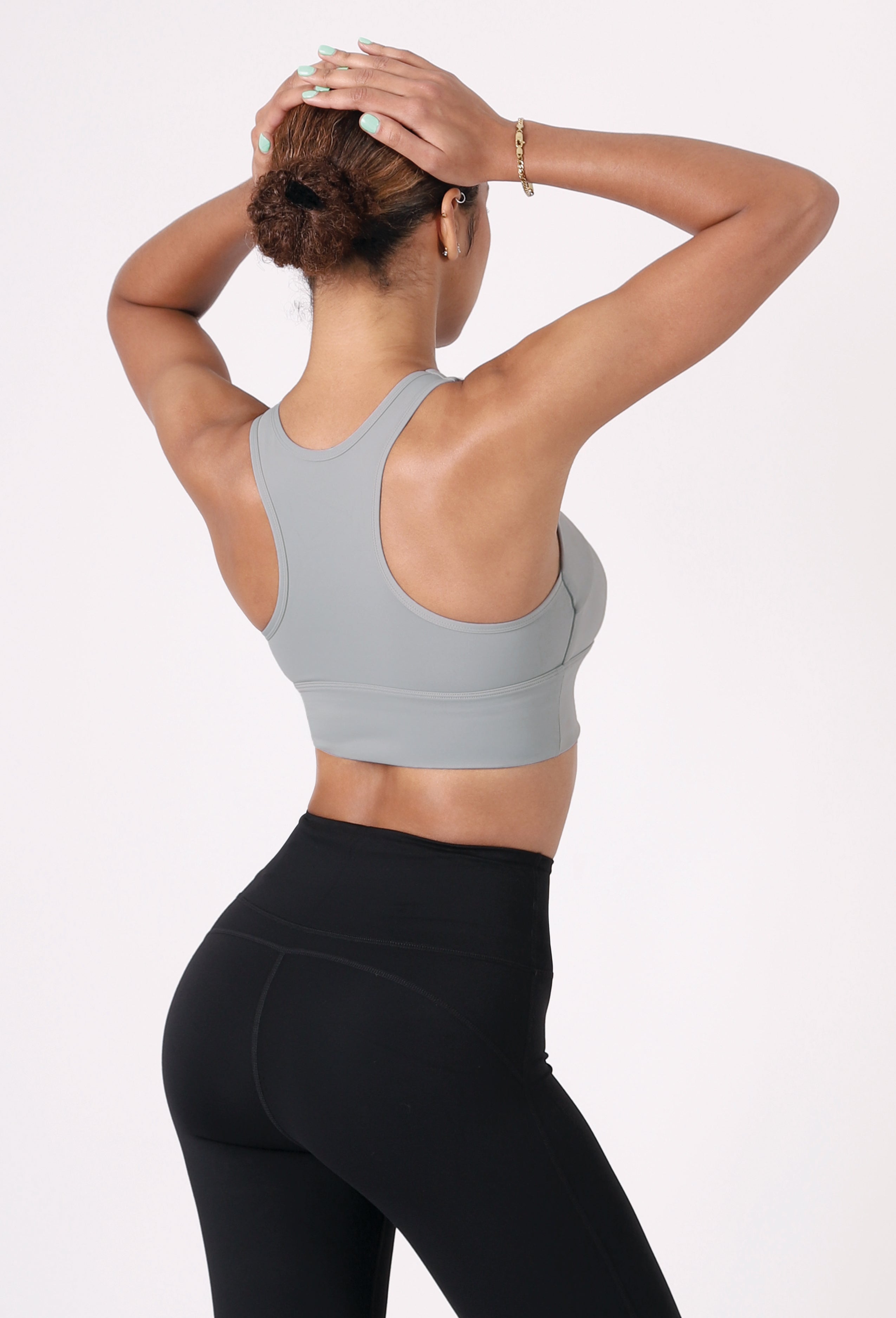 RACERBACK CROPPED SPORTS BRA TOP