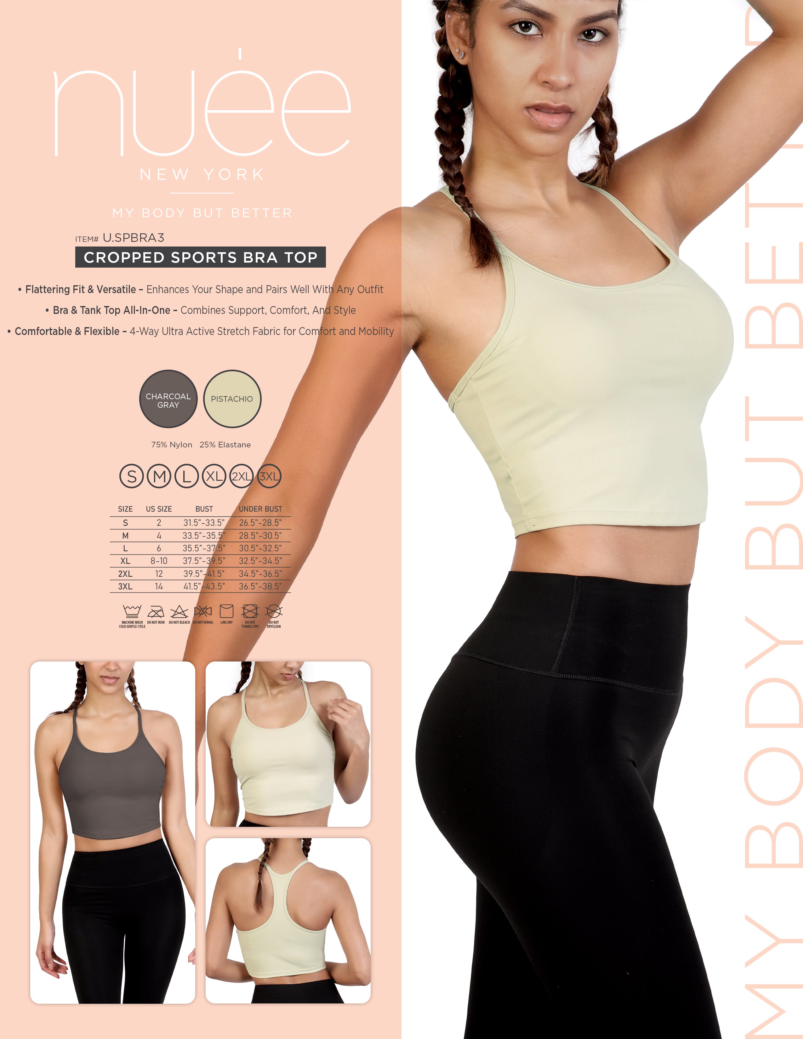 CROPPED SPORTS BRA TOP