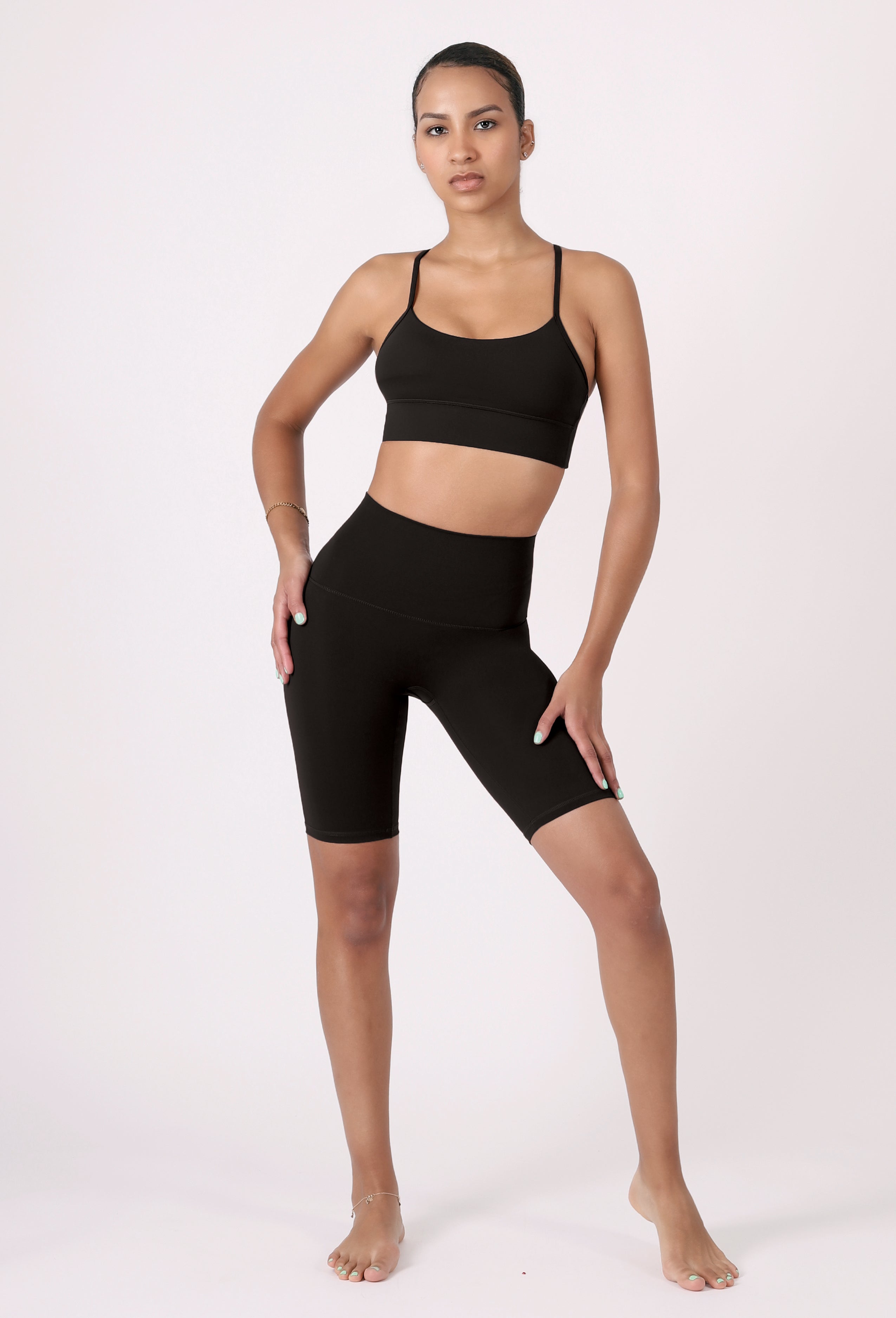 Y-STRAP BACK CROPPED SPORTS BRA TOP