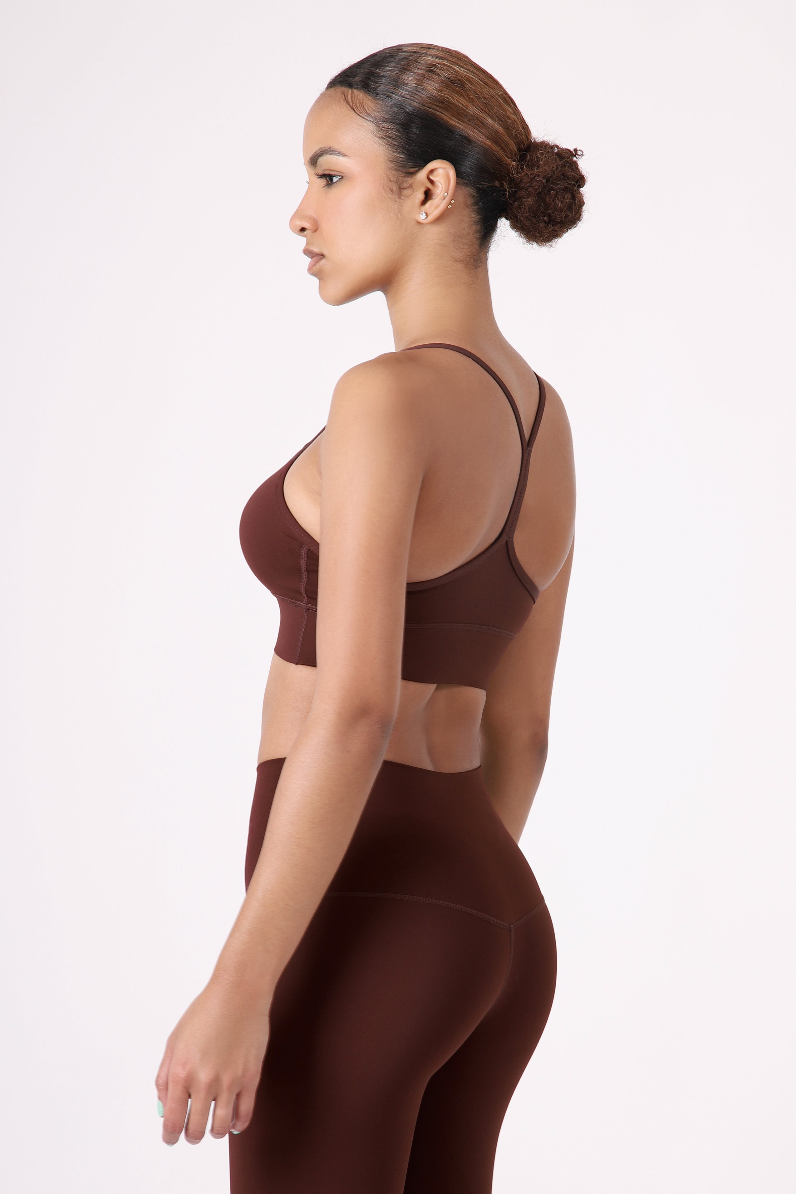 Y-STRAP BACK CROPPED SPORTS BRA TOP
