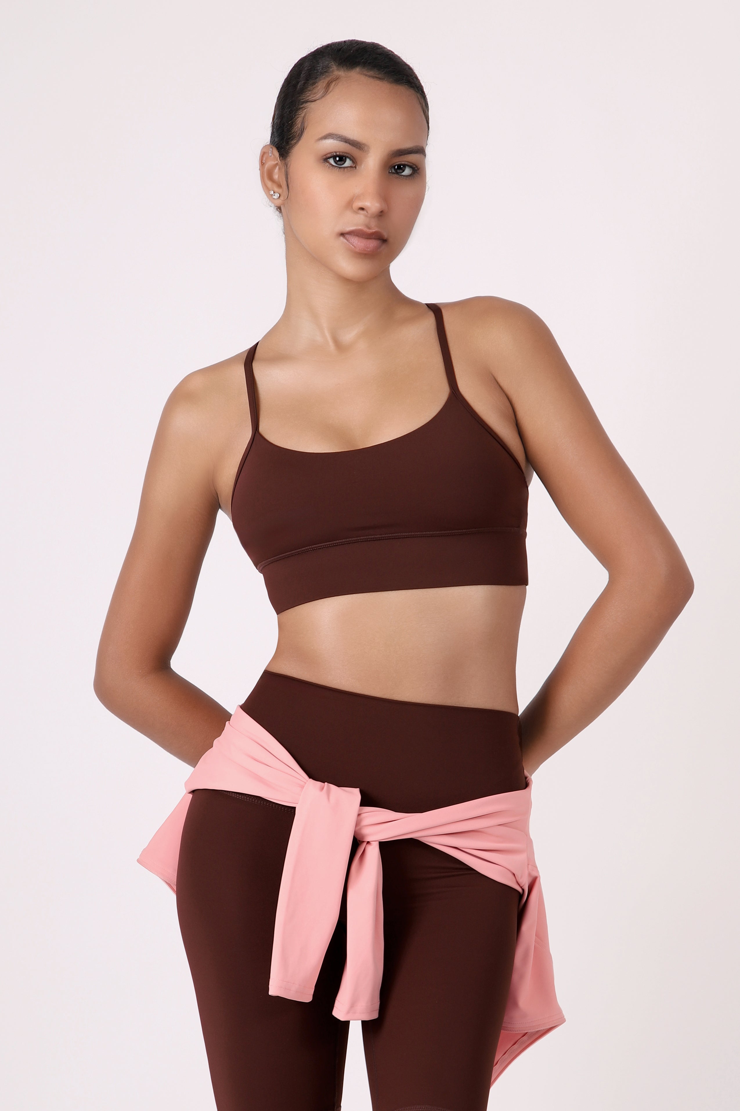Y-STRAP BACK CROPPED SPORTS BRA TOP