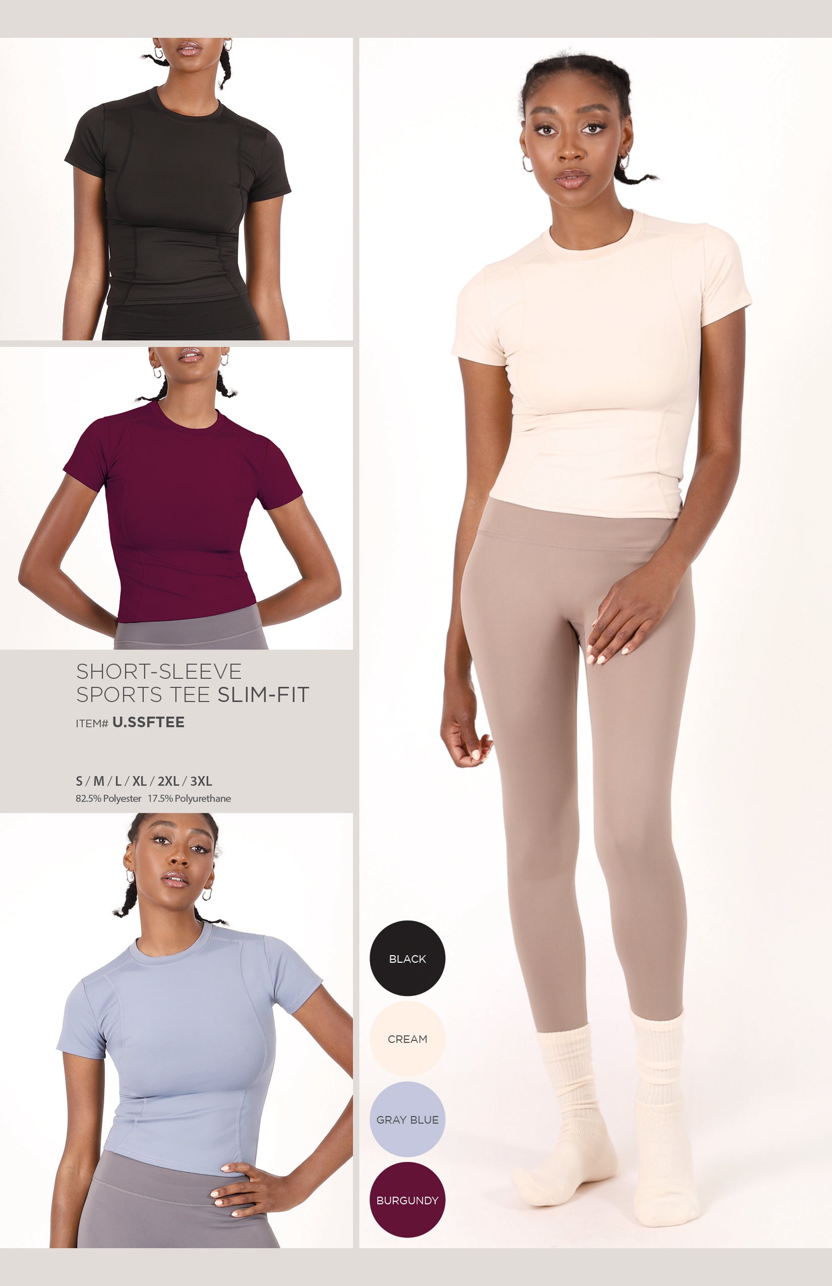 SHORT-SLEEVE SPORTS TEE •SLIM-FIT