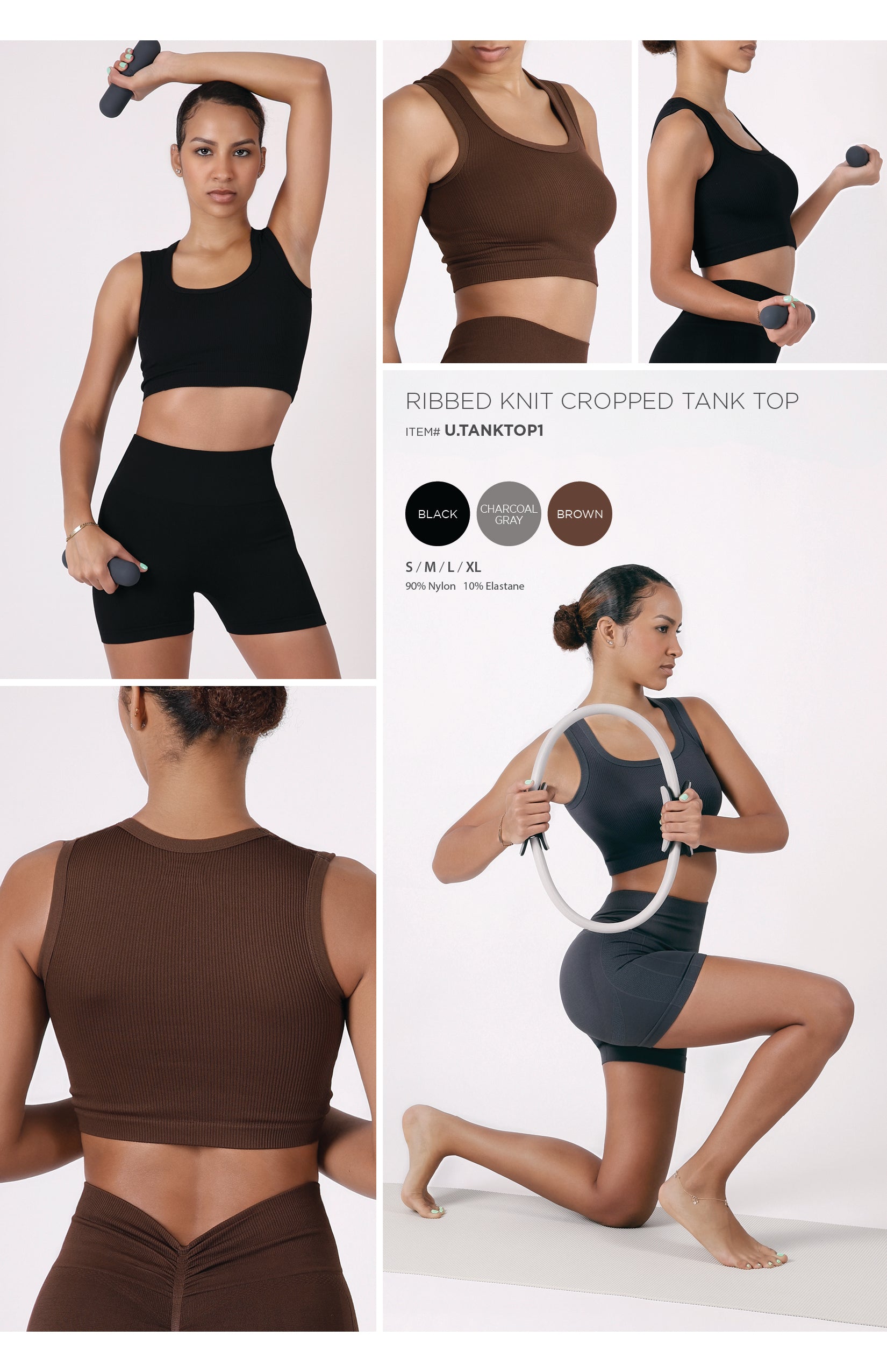 RIBBED KNIT CROPPED TANK TOP