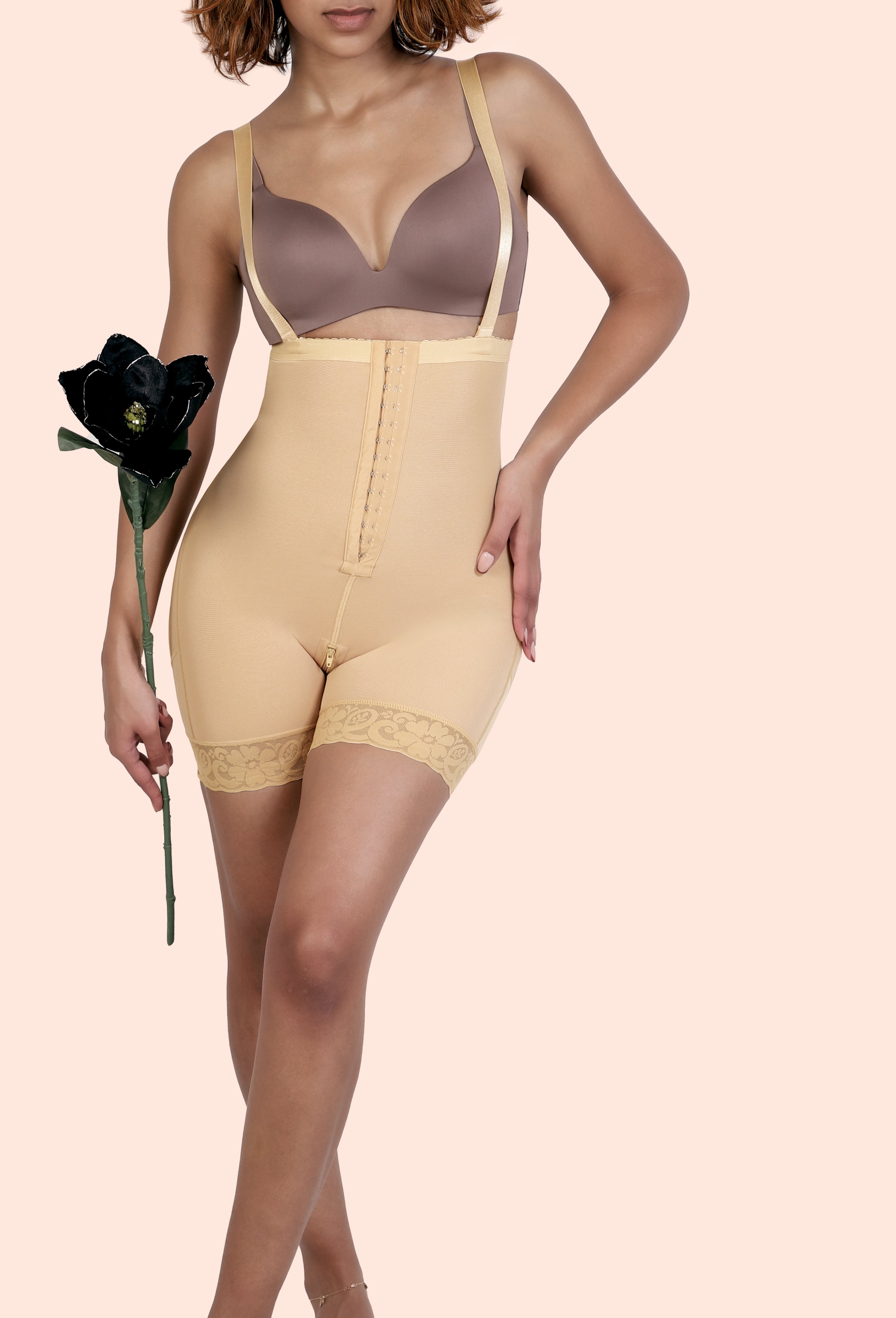 OPEN BUST TUMMY CONTROL BUTT LIFT BODYSUIT