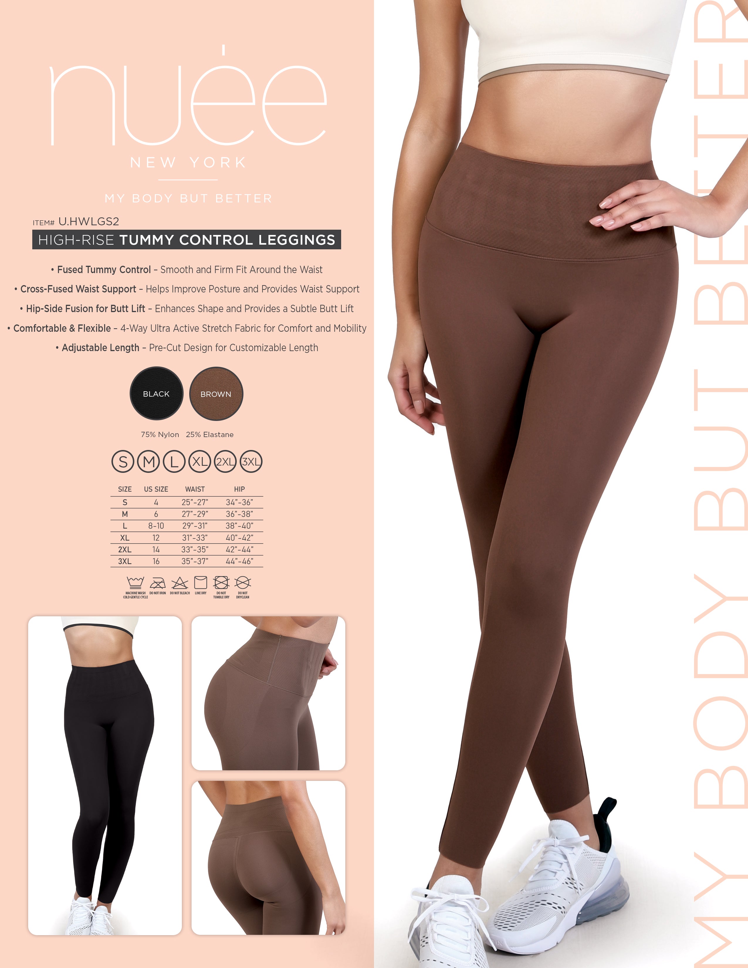 HIGH-RISE TUMMY CONTROL LEGGINGS