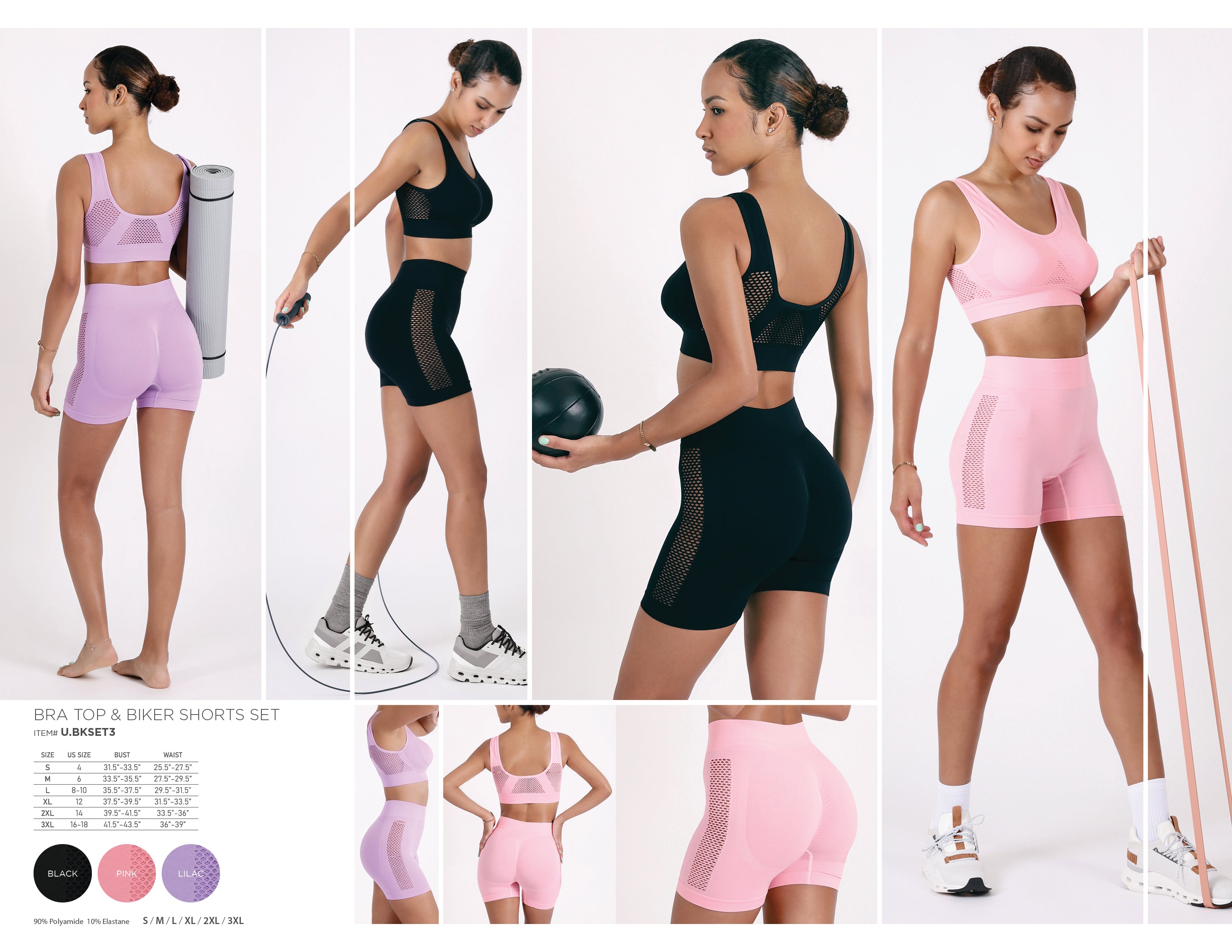 BRA TOP & BIKER SHORTS SET