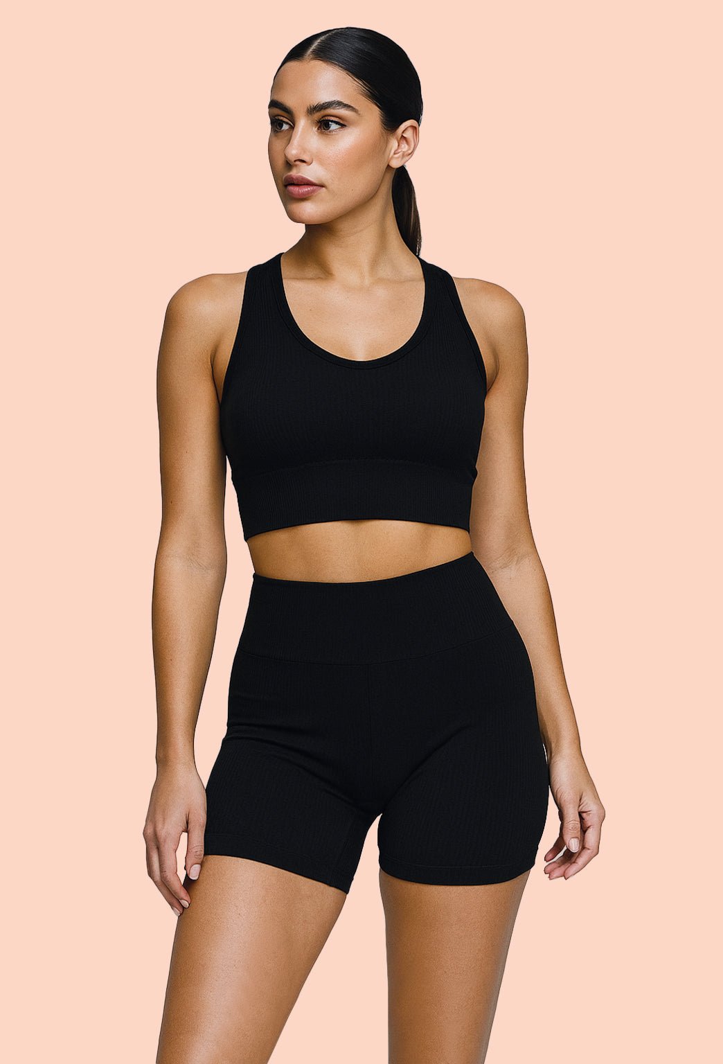 BRA TOP & BIKER SHORTS SET