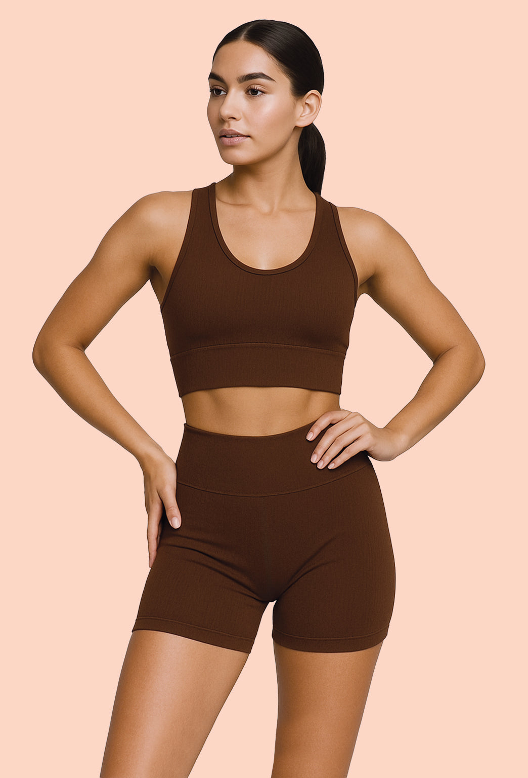 BRA TOP & BIKER SHORTS SET