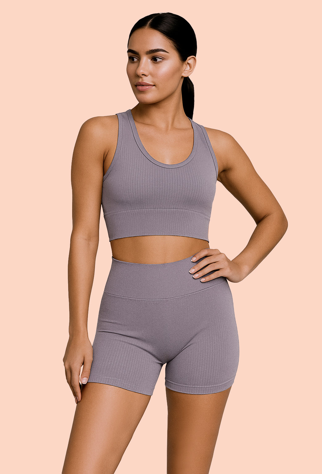 BRA TOP & BIKER SHORTS SET