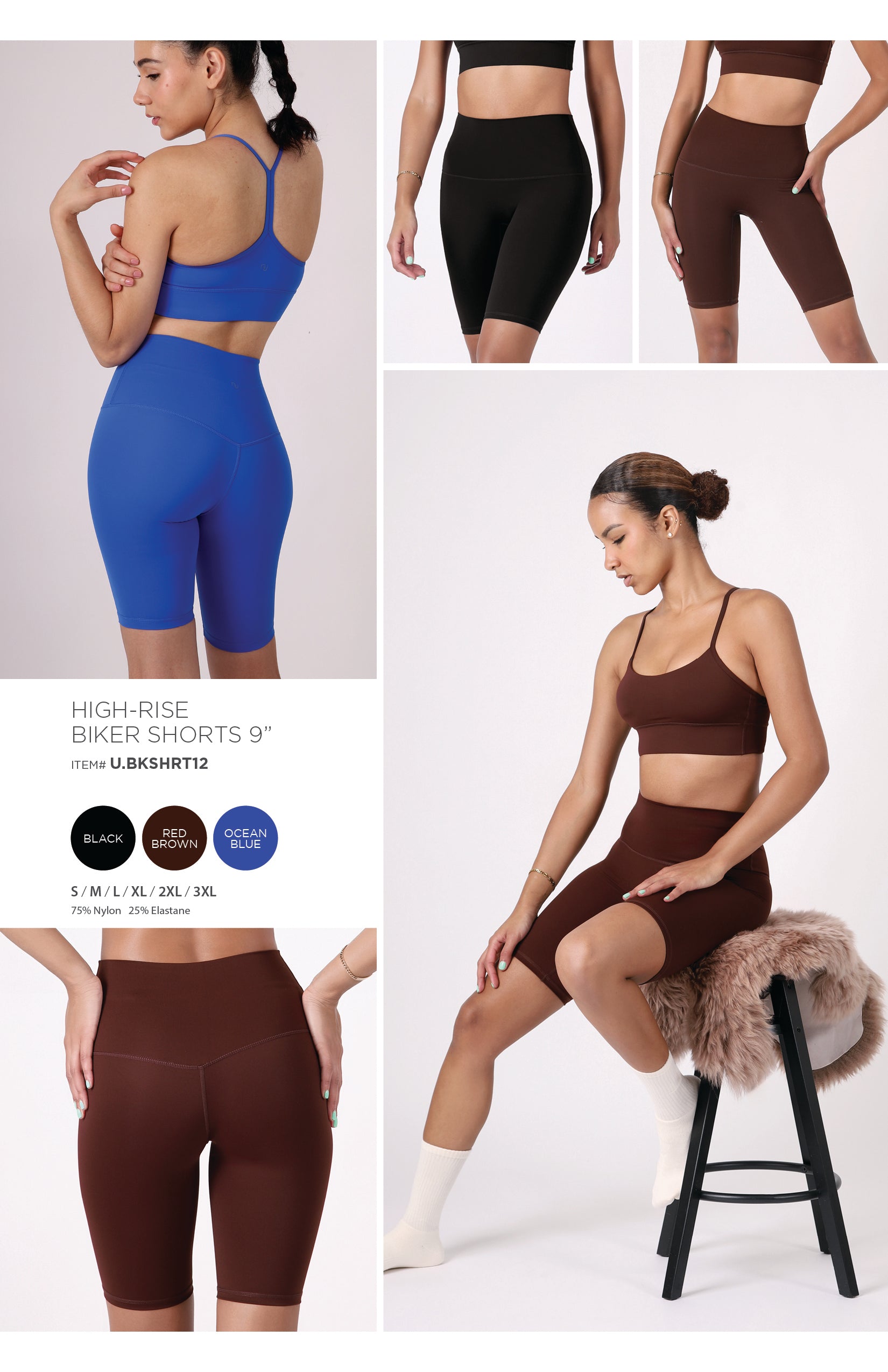 HIGH-RISE BIKER SHORTS 9”