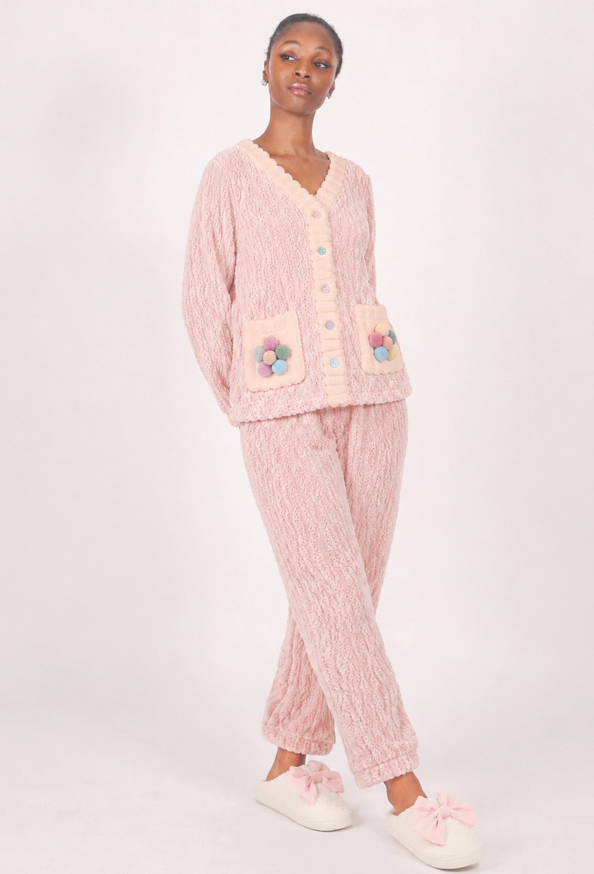 COZY TEXTURED PAJAMA SET