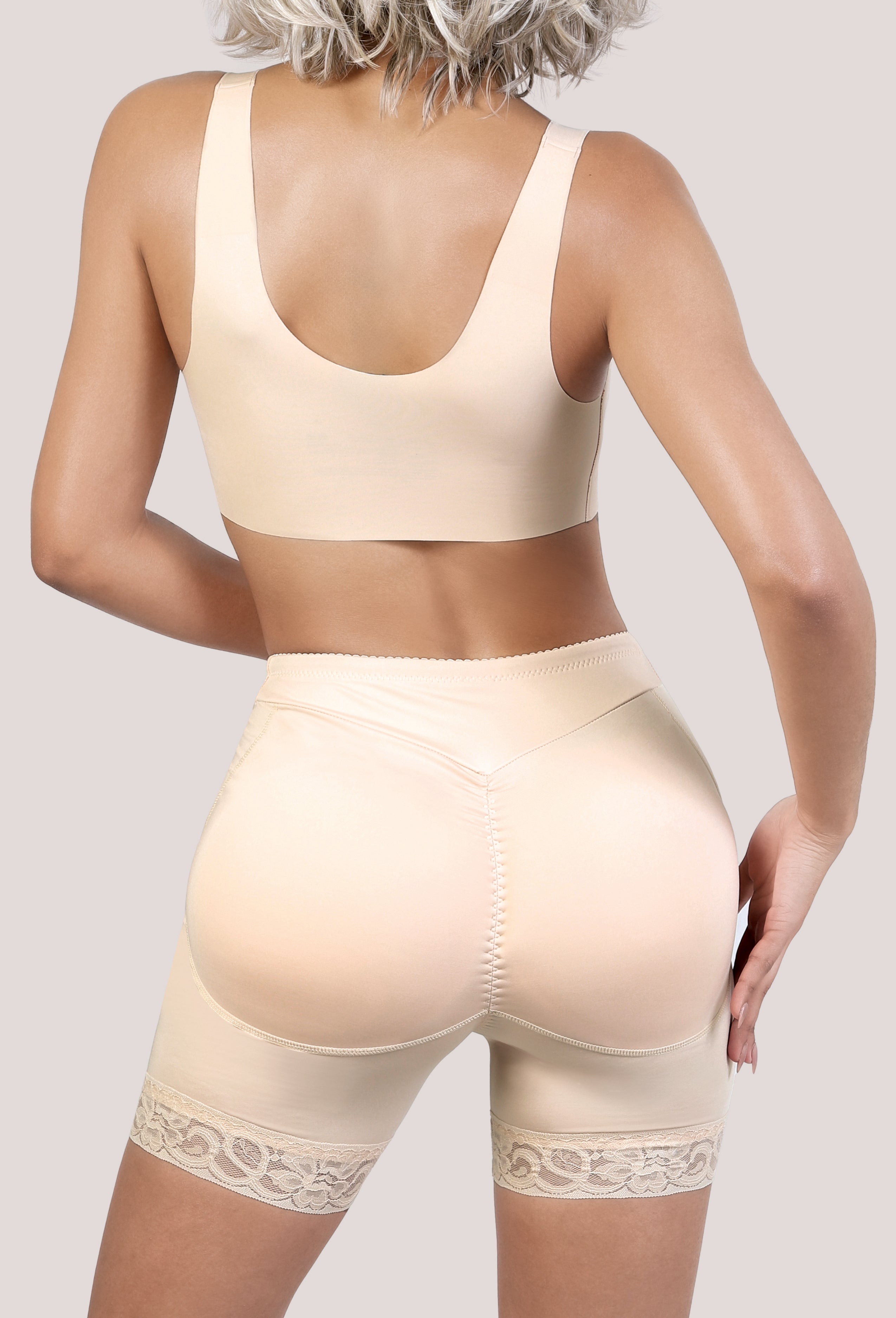 PADDED LACE BUTT LIFTER SHORT