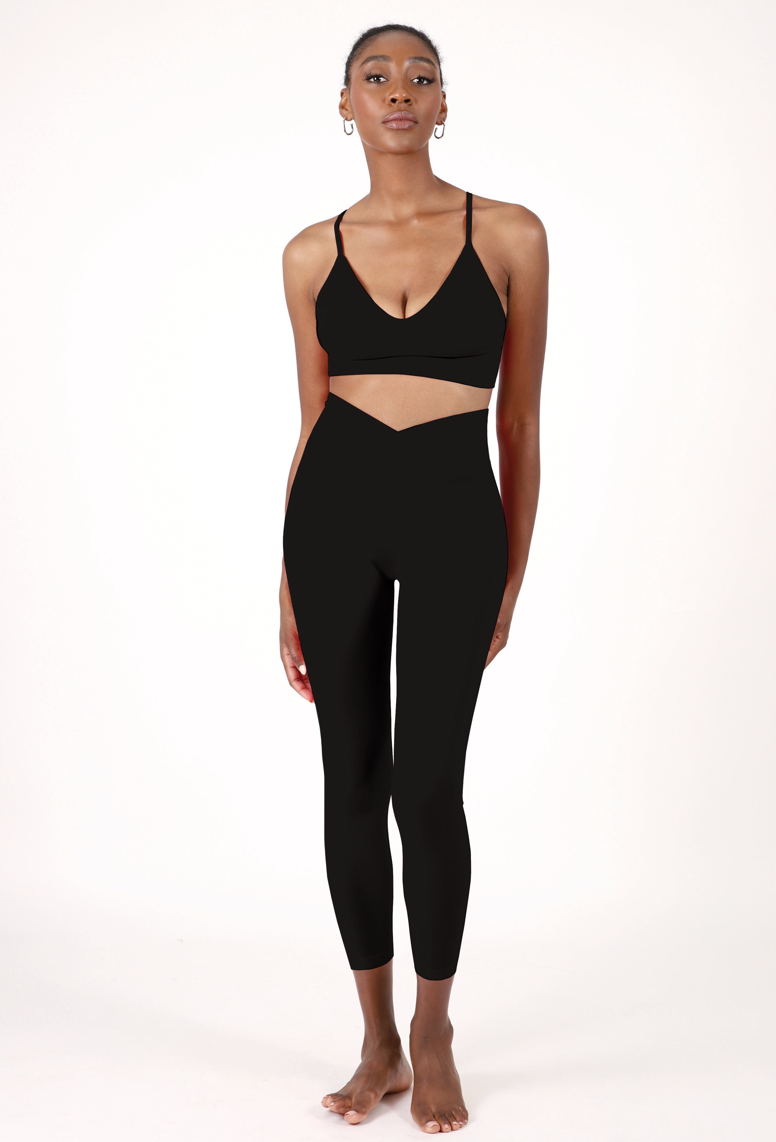 SEAMLESS BRA TOP & CROSSOVER LEGGINGS SET