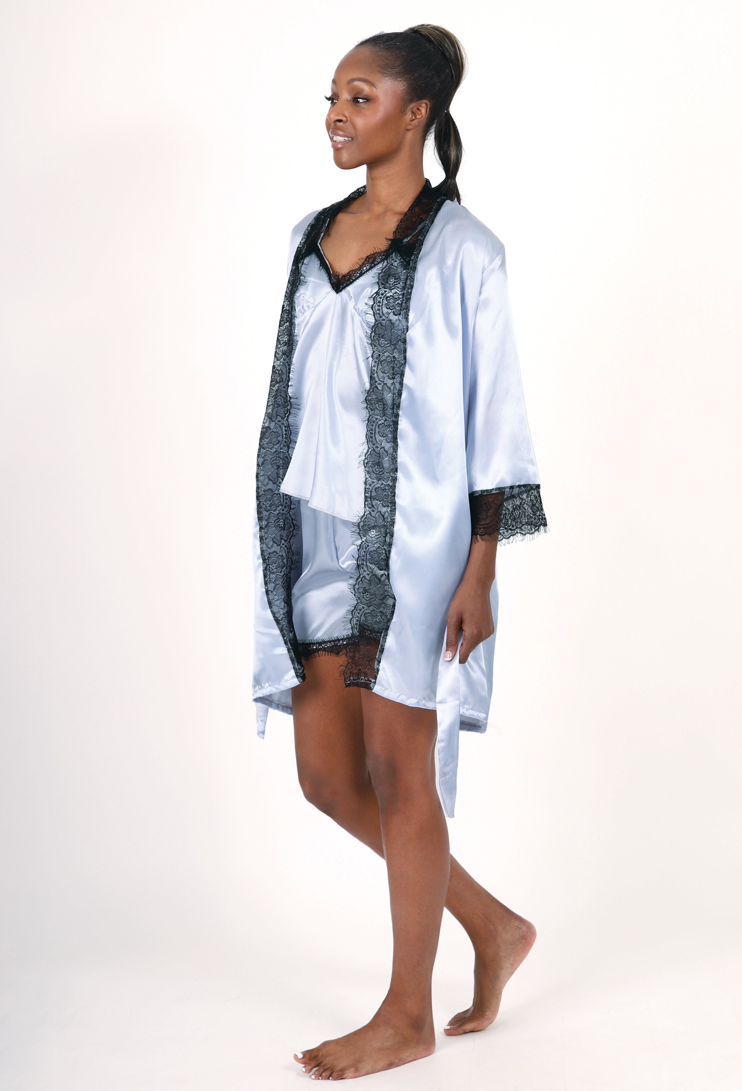 SATIN SLEEP & LOUNGEWEAR – 4 PIECE SET