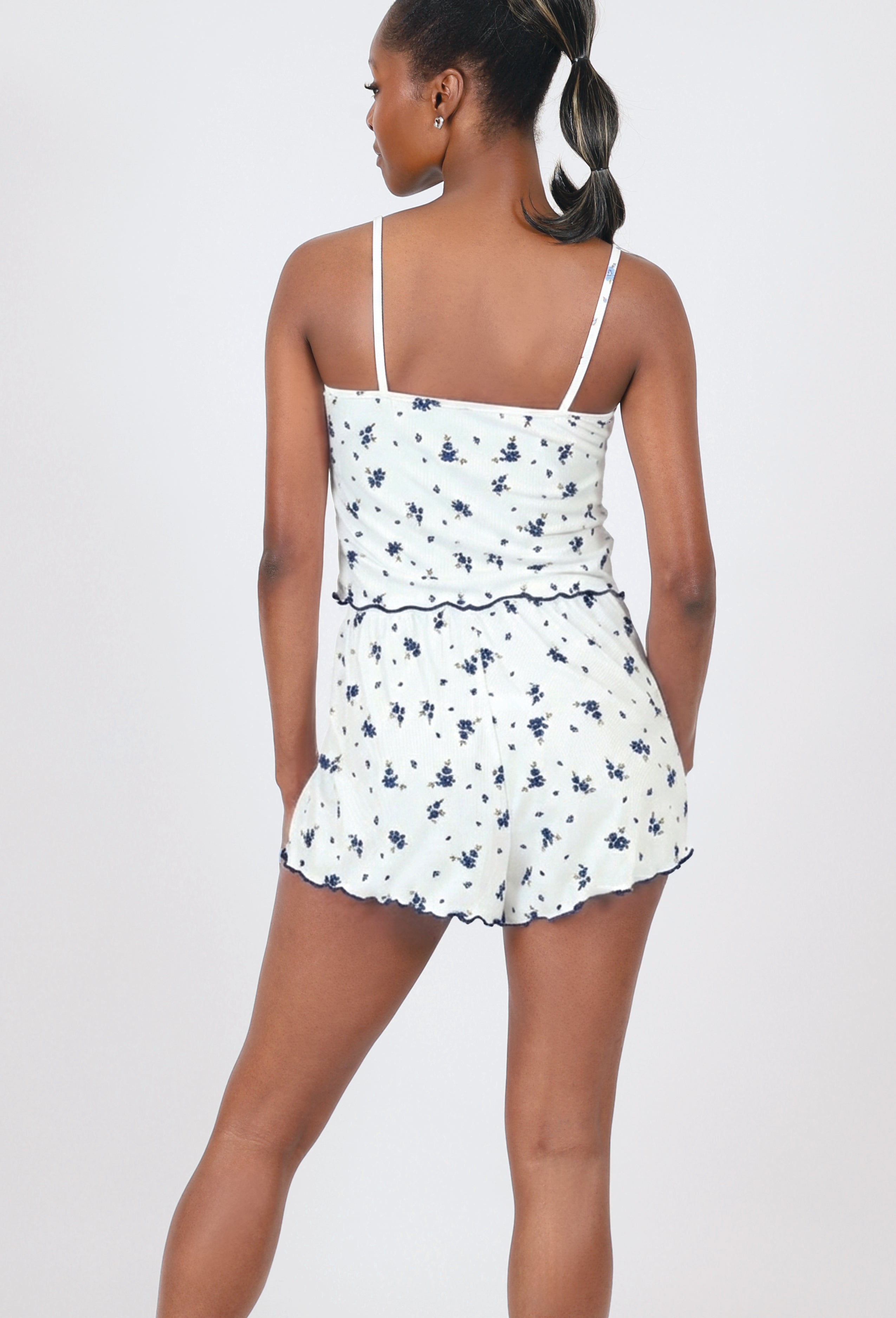 CROP CAMI & SHORTS LOUNGE SET