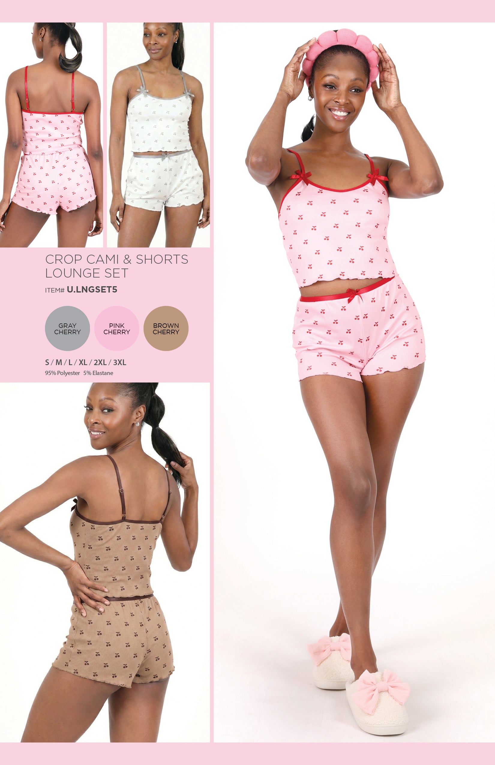 CROP CAMI & SHORTS LOUNGE SET