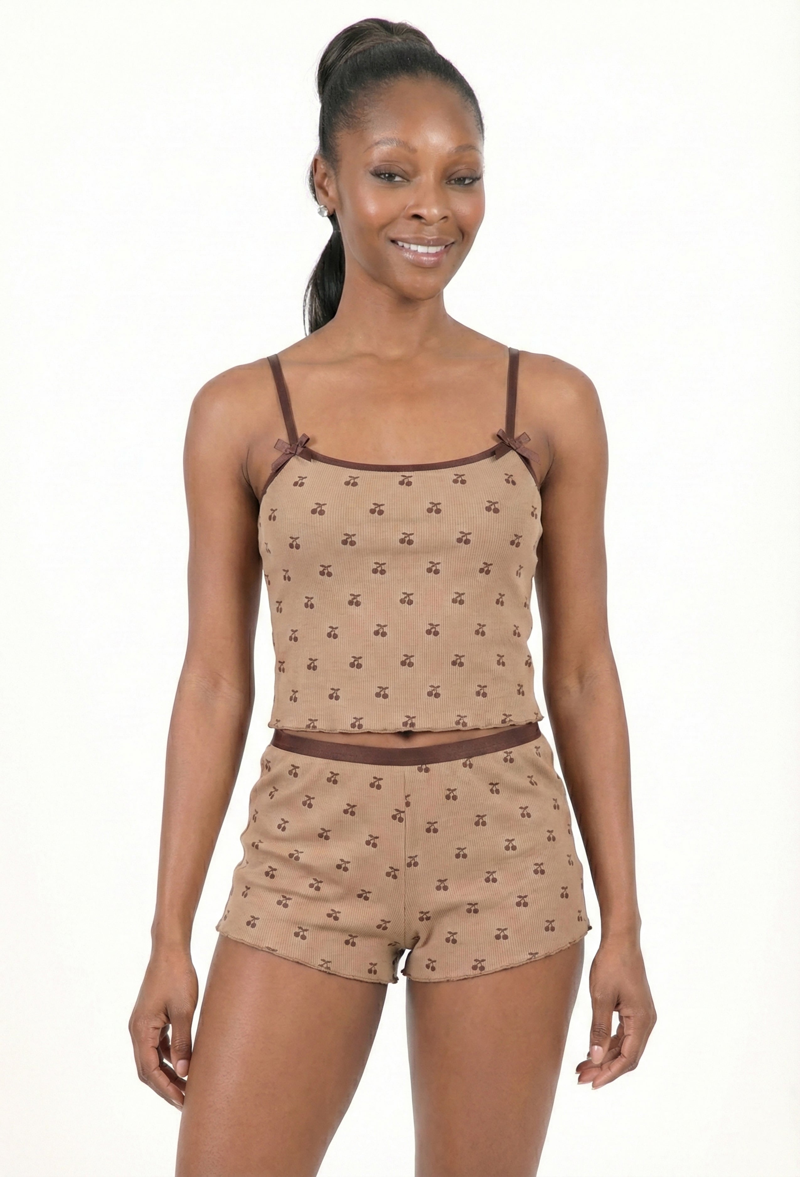 CROP CAMI & SHORTS LOUNGE SET