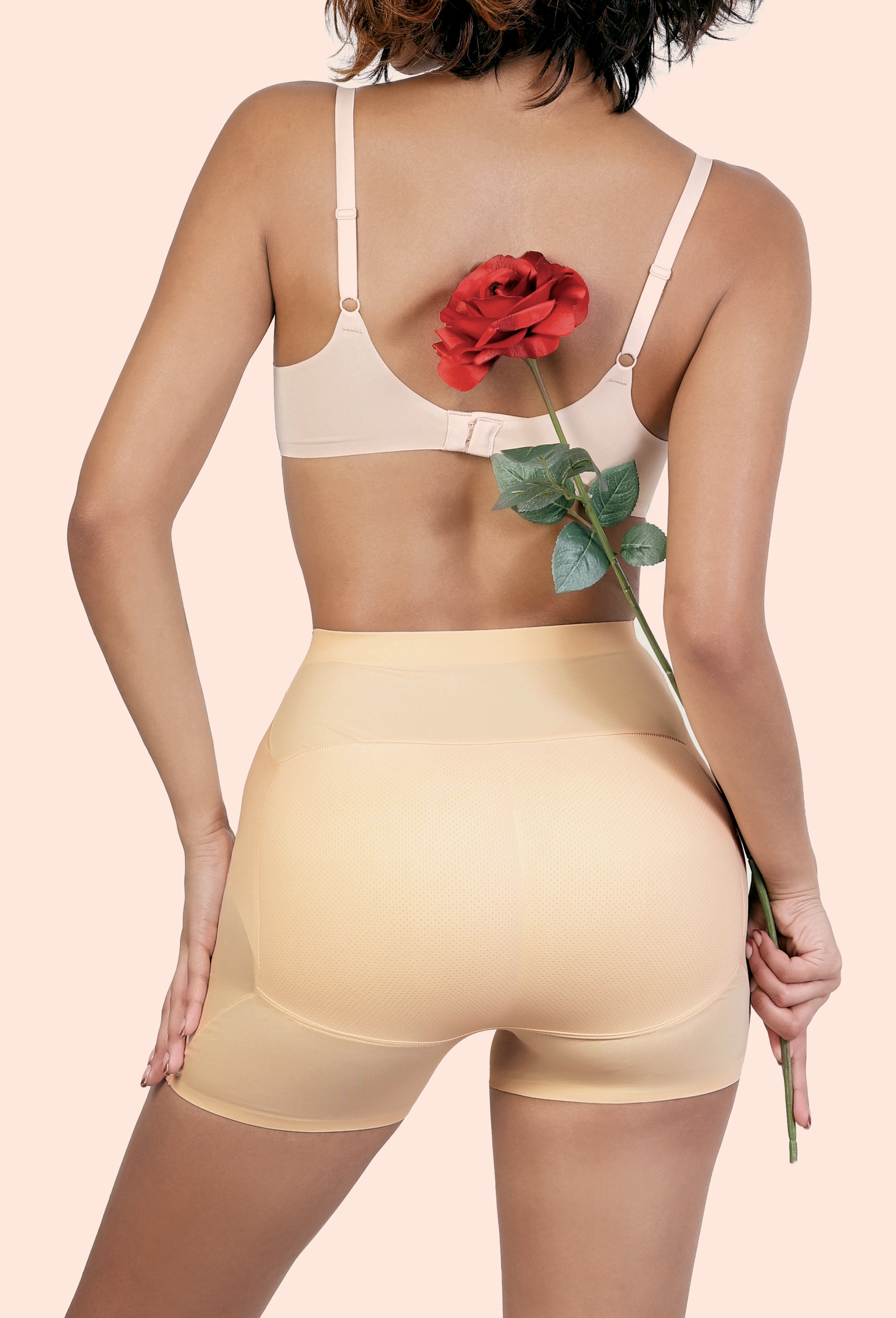 SEAMLESS HIGH-RISE DOUBLE TUMMY CONTROL BUTT LIFTER SHORT