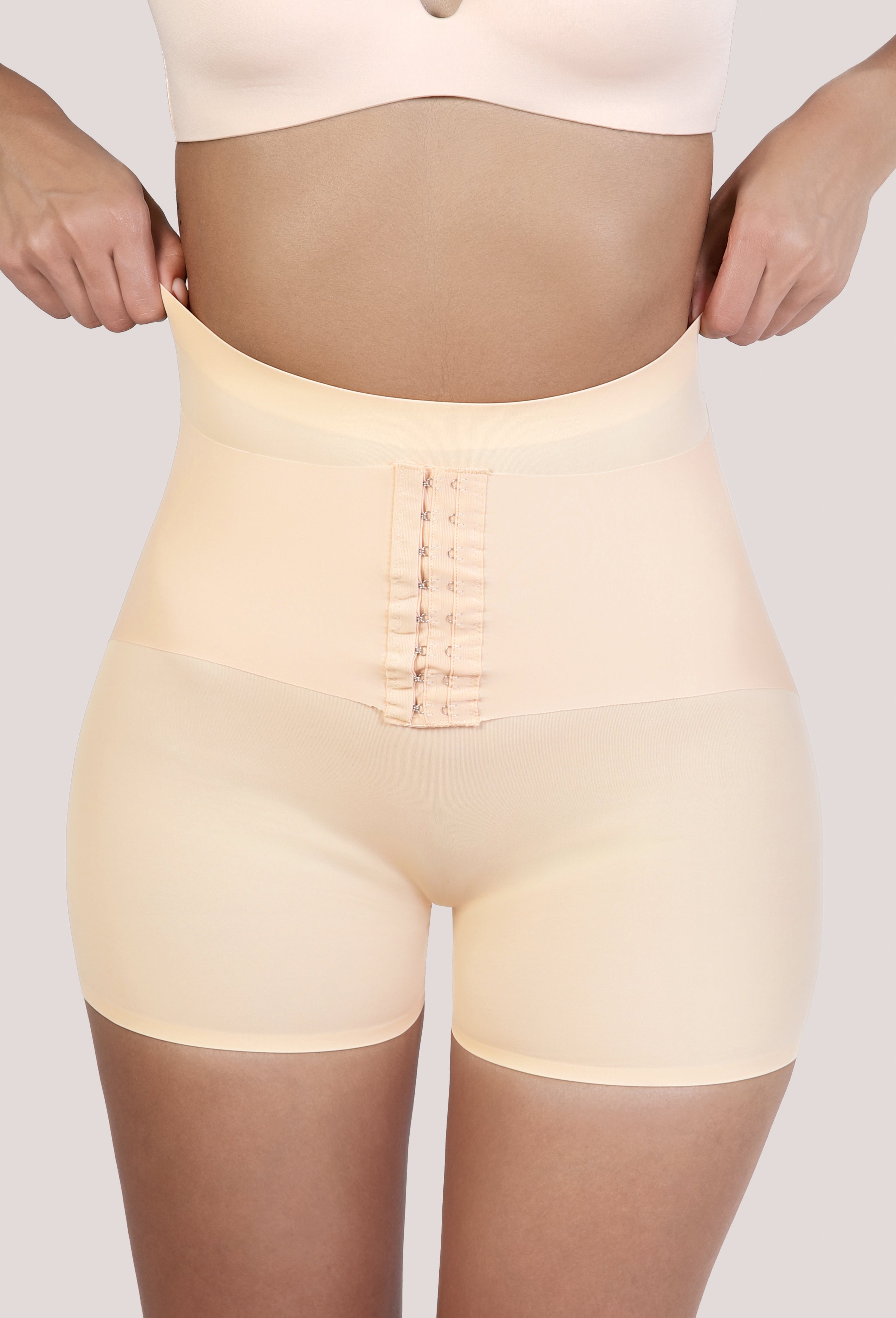 SEAMLESS HIGH-RISE DOUBLE TUMMY CONTROL BUTT LIFTER SHORT