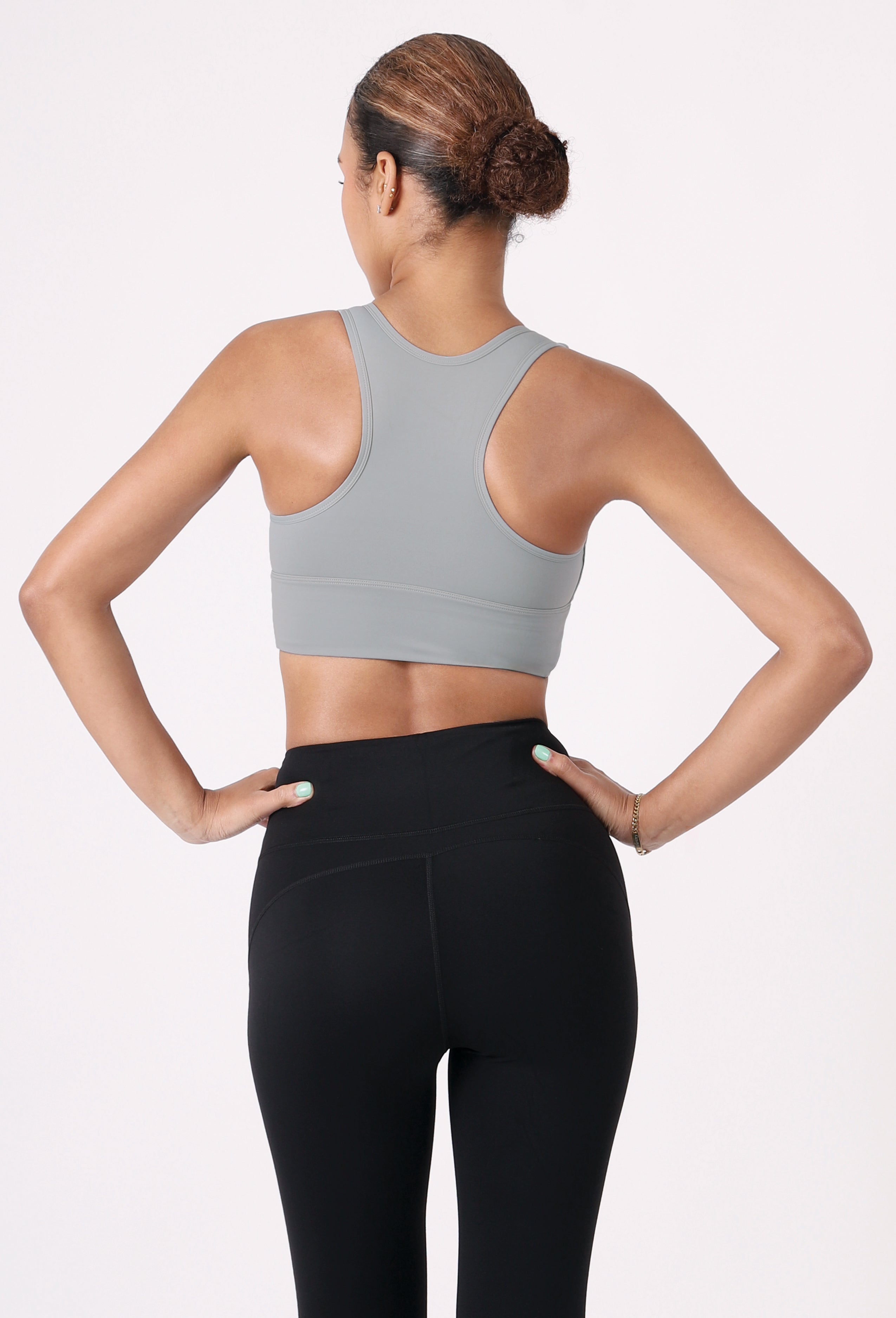 RACERBACK CROPPED SPORTS BRA TOP