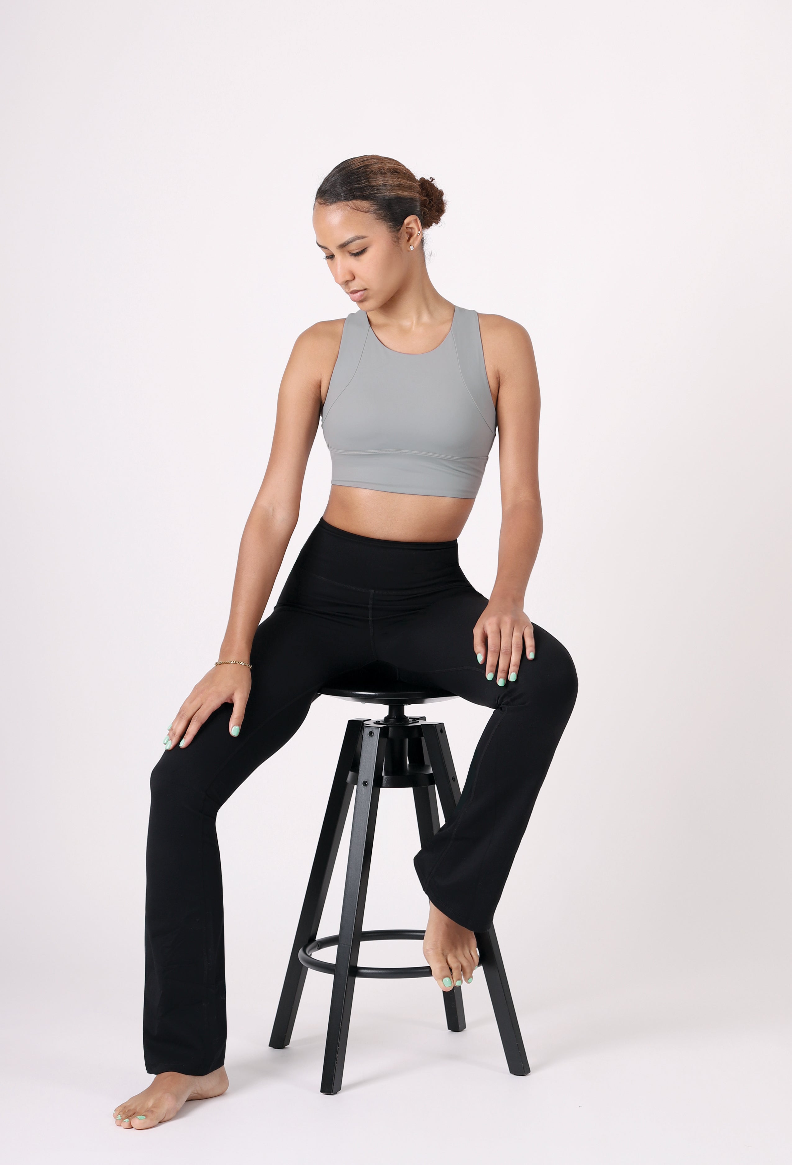 RACERBACK CROPPED SPORTS BRA TOP