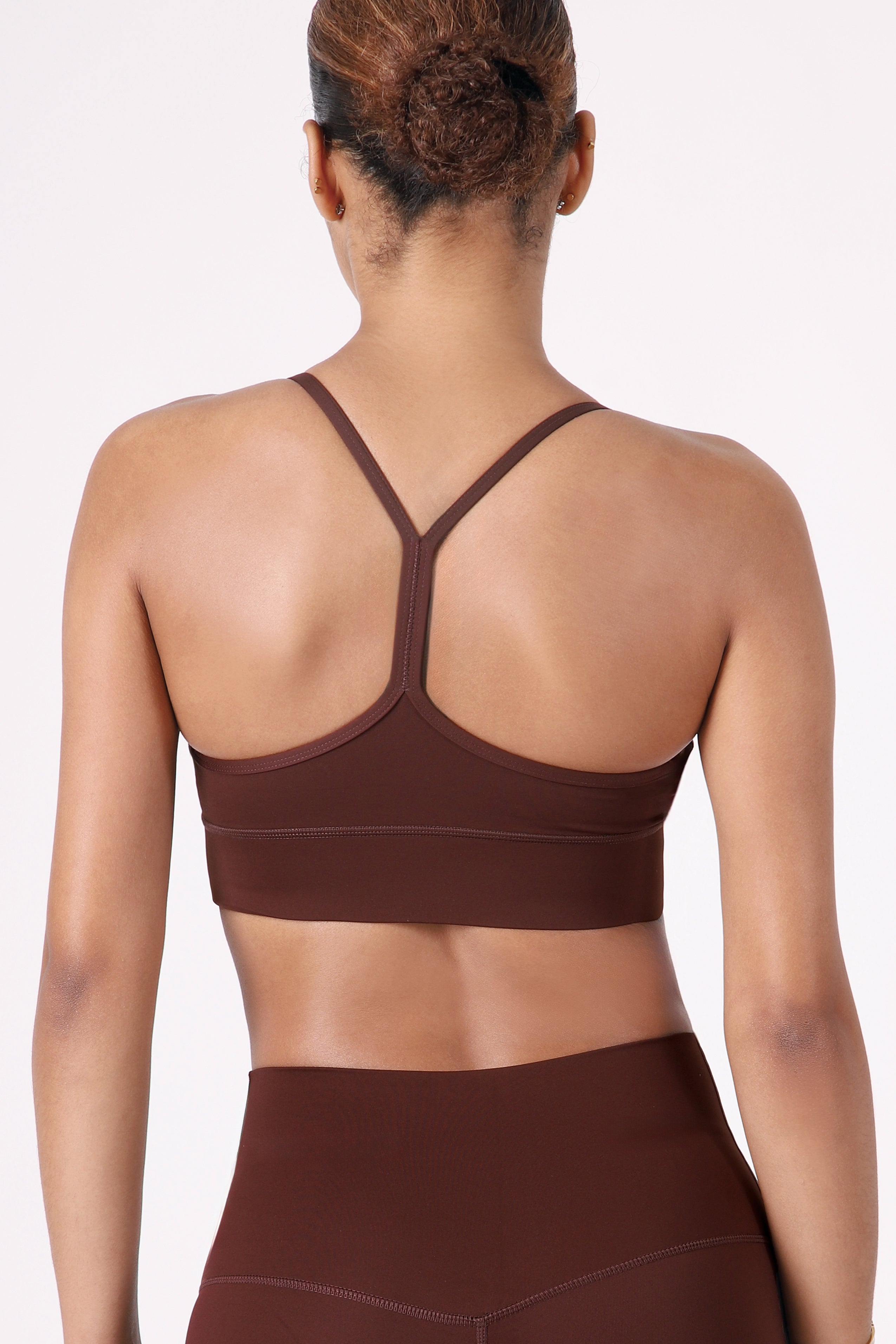 Y-STRAP BACK CROPPED SPORTS BRA TOP