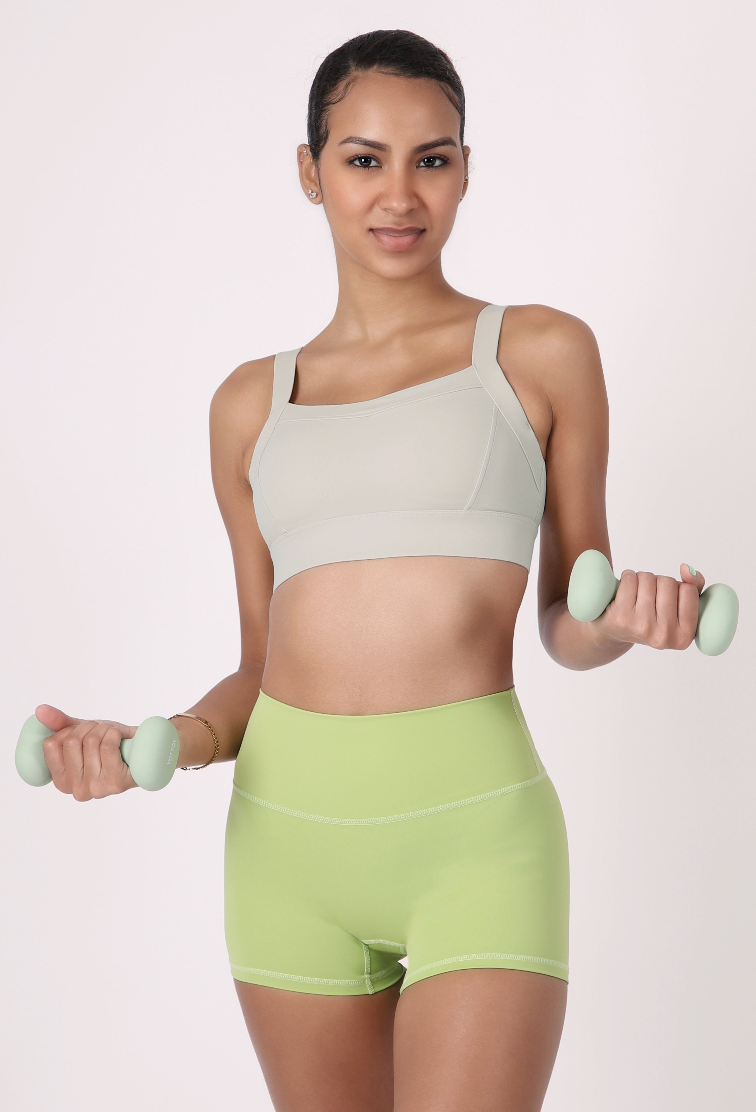 BOLD CROSS BACK CROPPED SPORTS BRA TOP