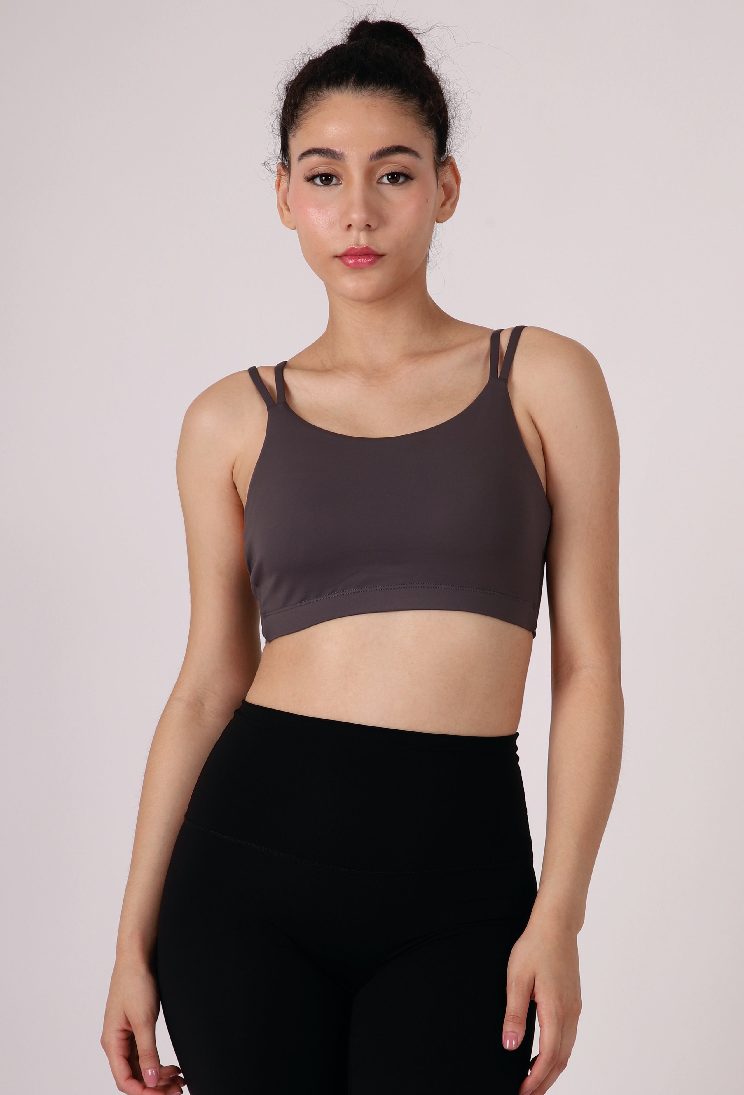 DOUBLE STRAP CROPPED SPORTS BRA TOP