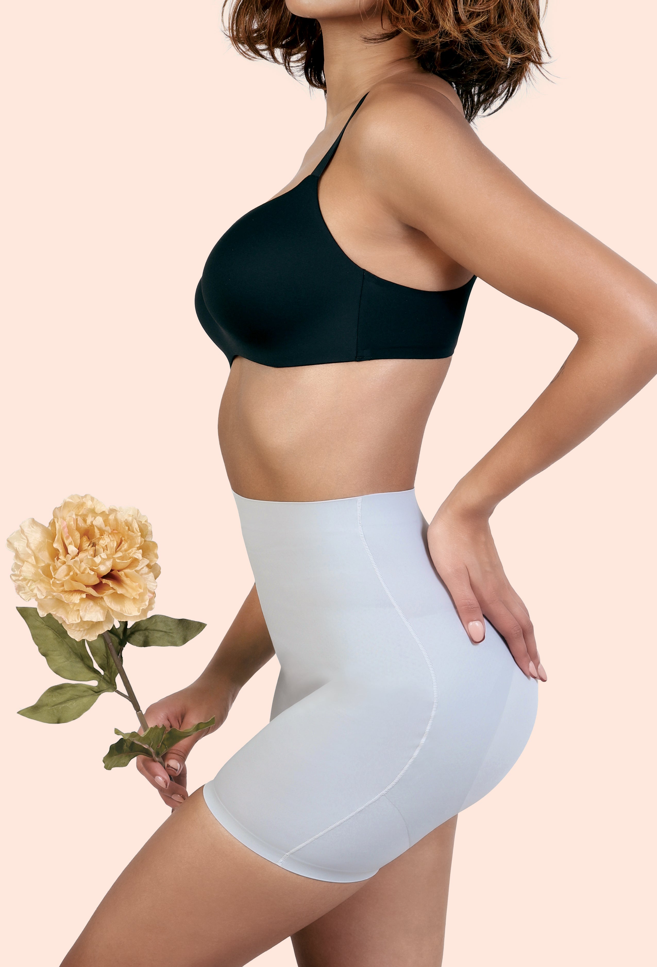 SEAMLESS HIGH-RISE TUMMY CONTROL BUTT LIFTER SHORT